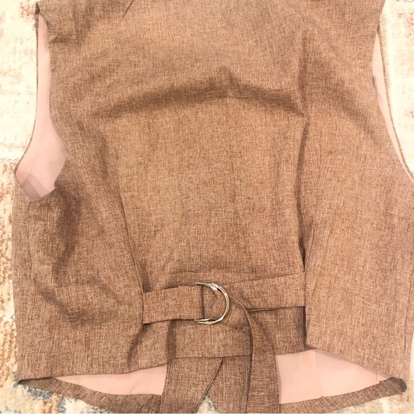 💛Button Front Vest Blazer & Wide Leg Pants Set - Picture 7 of 12